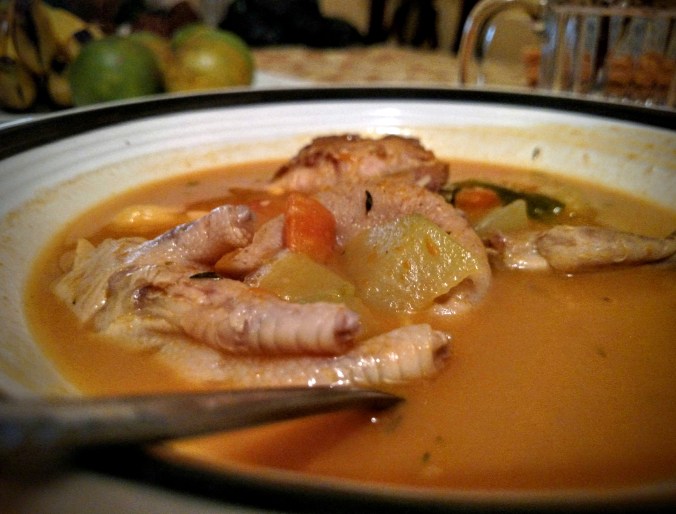 Pumpkin Soup with Chicken Neck & Foot